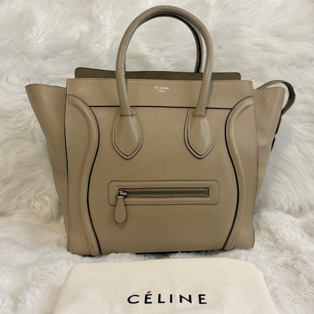 Celine Luggage Mini Taupe Phoebe Era | Auth | Great Condition
